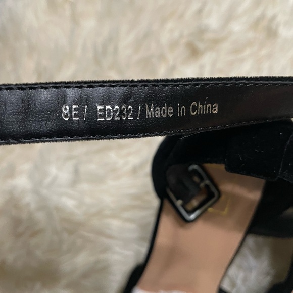 Diva Sole Black Velvet Heels - Picture 6 of 8